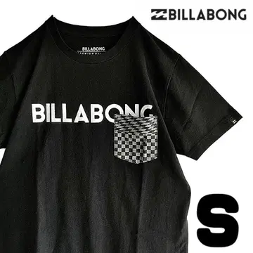 BILLABONG 빌라봉 프린트 반팔 티셔츠 블랙 S 가슴 포켓