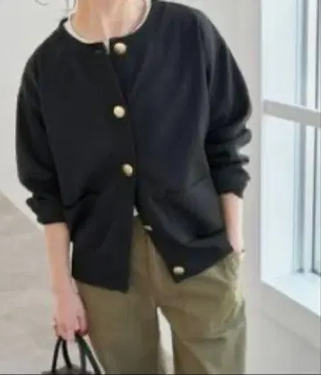 Spick and Span 워셔블 크루넥 가디건