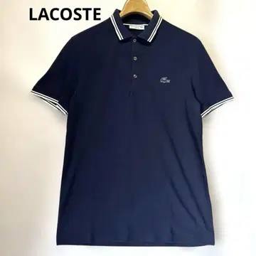 LACOSTE 라코스테 옷깃 라인 3D 악어 피케 셔츠 네이비 사이즈 3