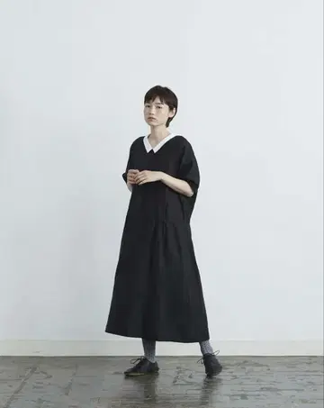 아틀리에 나루세 린넨 원피스 linen classic one-piece