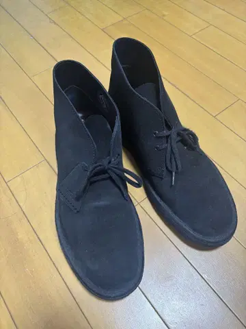 Clarks 스웨이드 데저트 부츠 블랙 UK8.5 (약 27cm)