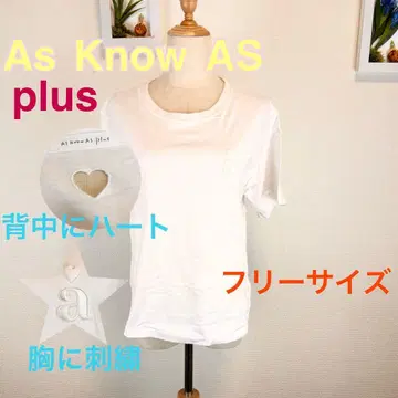 Z216 As Know AS plus 프리 티셔츠 반팔 아메카지 자수