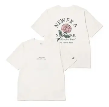 NEW ERA (뉴에라) 플라워 백 프린트 티셔츠 XL 화이트
