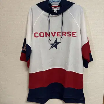 CONVERSE 컨버스 후드 반팔 티셔츠 메쉬 M