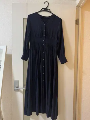 네이비 셔츠 원피스 긴팔
