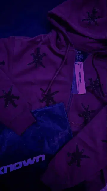 unknown London 지퍼 후드티 브라운
