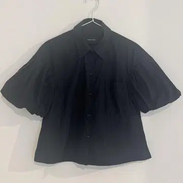 Simone Rocha 블랙 벌룬 슬리브 셔츠