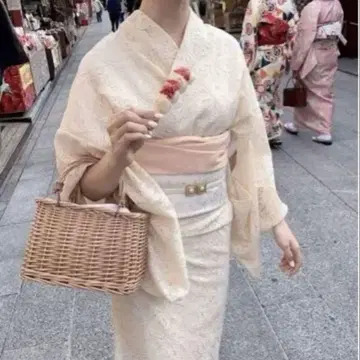 전체 레이스 유카타 장식 오비 본체 오비 없음
