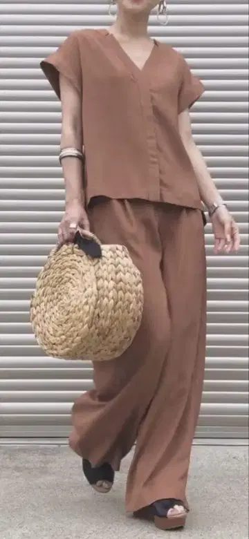 SLOBE IENA 린넨 라이크 셋업