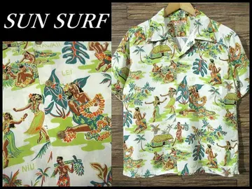 19SS 선 서프 SS38025 LUAU 50년대 복각 알로하 셔츠 M