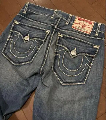 True religion [레어] 화이트 블랙 두꺼운 스티치 IO 착용