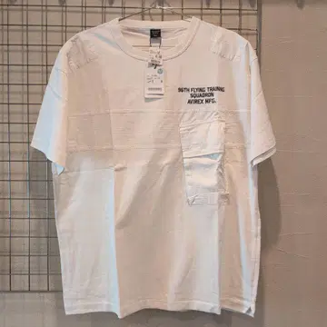 아비렉스 자수 화이트 티셔츠 2XL