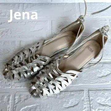 jena 메탈릭 골드 실버 샌들 S 컨디션 최상 플랫 리조트