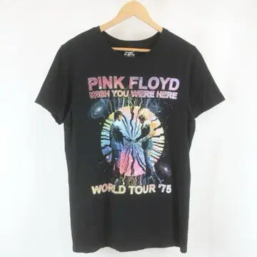 PINK FLOYD WORLD TOUR 75 양면 프린트 밴드 티셔츠