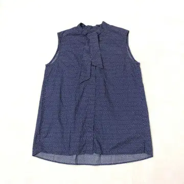 저널 스탠다드 레사 슬리브리스 코튼 블라우스 타이 별 패턴