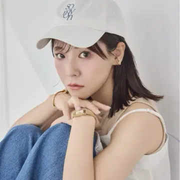 somyon 레이어드 로고 자수 디자인 컬러 로우 캡