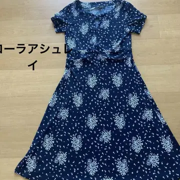 LAURA ASHLEY 플라워 프린트 반팔 롱 원피스 사이즈 7