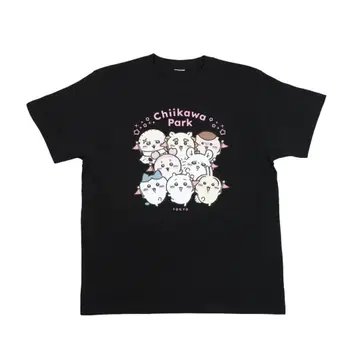 치이카와 파크 한정 상품! 치이카와 파크 티셔츠 메인 비주얼 블랙