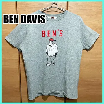 구제 의류 BEN DAVIS 그레이 프린트 티셔츠 L