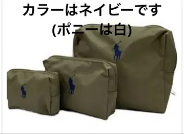 Ralph Lauren 트래블 파우치 세트 3점 세트 네이비