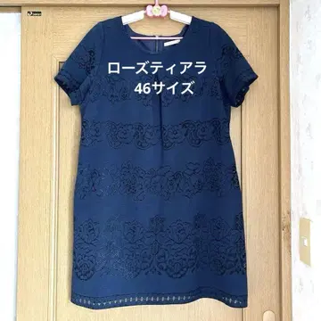 Rose Tiara 반팔 무릎 기장 원피스 46