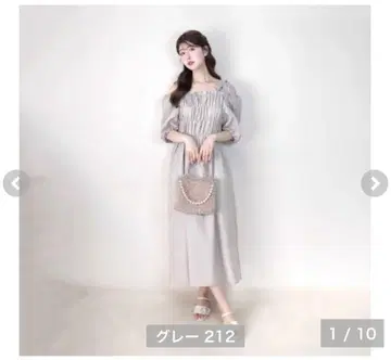 시마무라 여성용 어깨 리본 원피스 (카도와키 레이나) 4L 새상품 페미닌