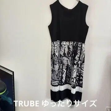 TRUBE 슬리브리스 롱 기장 원피스 루즈한 사이즈 F 사이즈
