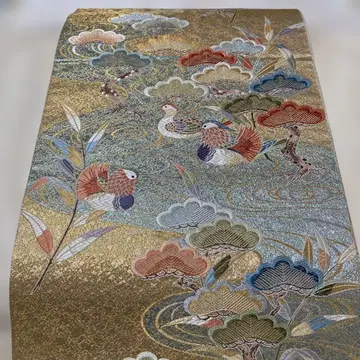 순수 실크 후쿠로 오비 전통 예복 기모노