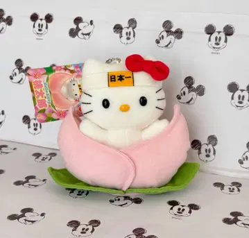 레어 산리오 헬로키티 마스코트 홀더 모모타로