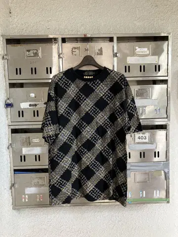 COOGI 기하학 패턴 티셔츠 XXL