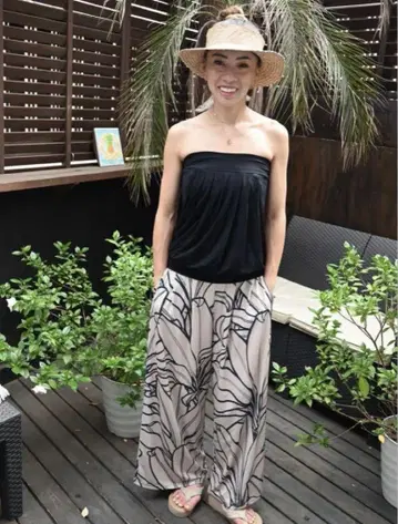 KUULEI HAWAII 쿠레이 하와이 티 리프 무늬 훌라 댄스