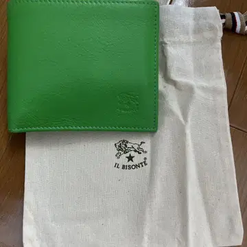 IL BISONTE 그린 두겹 지갑 수납 가방 포함