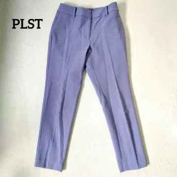 PLST 플라스테 스틱 팬츠 테이퍼드 퍼플 무지 세탁 가능 S