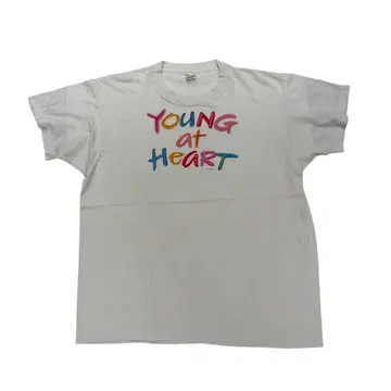 YOUNG at HEART 티셔츠 XL 화이트