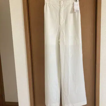 새상품 moussy 화이트 와이드 팬츠 허리밴딩