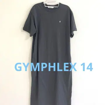GYMPHLEX//다크 그레이 반팔 티셔츠 원피스 14