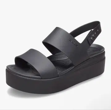 Crocs 블랙 로퍼 샌들 여성용