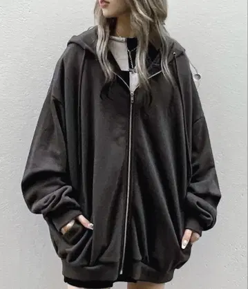 figments 빅 ZIP 후드티 먹색 XL WEGO