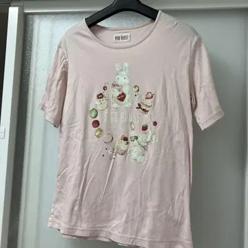 새상품급 핑크하우스 토끼 티셔츠
