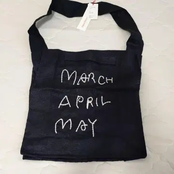 March April May 린넨 숄더백 블랙