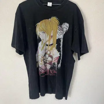 DEATHNOTE 미사미사 프린트 티셔츠 XL 블랙