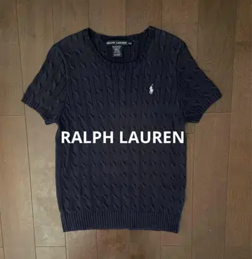 RALPH LAUREN 랄프 로렌 반팔 코튼 케이블 니트 L
