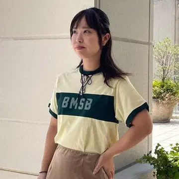 빔즈 보이 스포츠 라인 숏 슬리브 링거 티셔츠