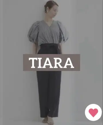 Tiara 티아라 블라우스 체크 깅엄 체크