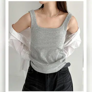 그레이 탱크탑
