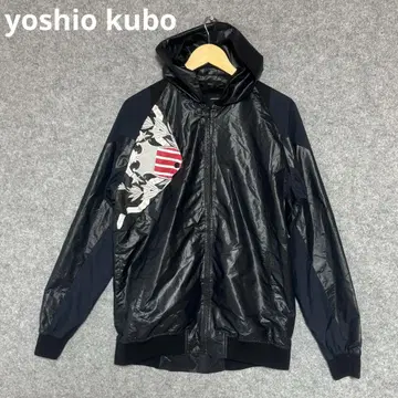 yoshio kubo 나일론 재킷 후드 부착 네이비