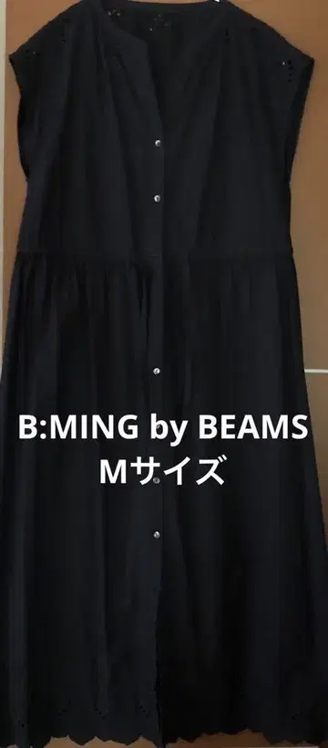 B:MING by BEAMS 프렌치 슬리브 셔츠 원피스 M 블랙