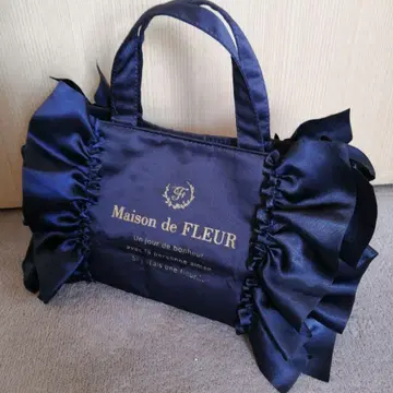 Maison de FLEUR 프릴 토트백 네이비