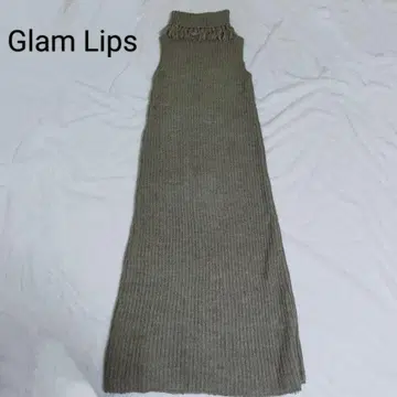 Glam Lips 니트 롱 원피스 슬리브리스 맥시 길이 프리 사이즈