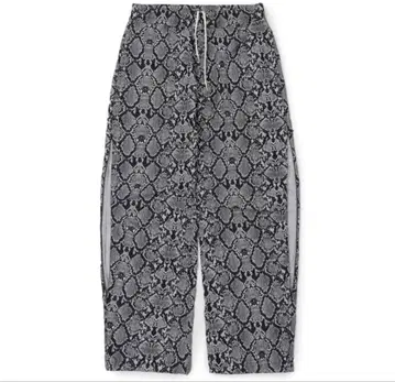 Snake Print Nylon Open Hem Pants